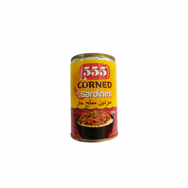 555 Corned Sardines Spicy -155Gm