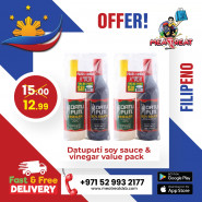 Datu Puti Soy Sauce 1Ltr N Vinegar 1Ltr-Valuepack