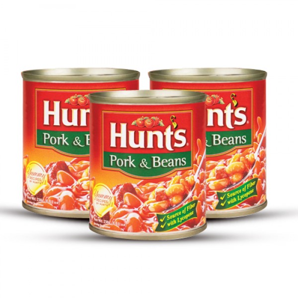 Hunts Pork and Beans (3 pack) -175gm