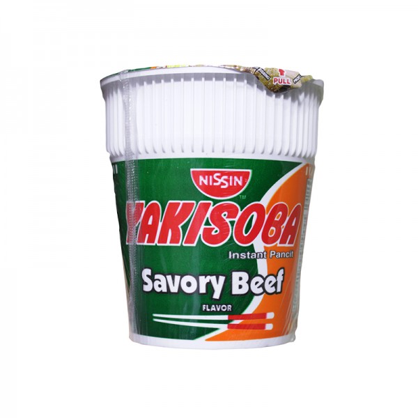 Nissin Yakisoba Instant Pancit Savory Beef Noodles-77gm