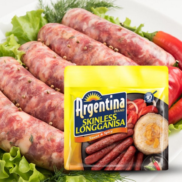 Argentina Skinless Pork Longganisa Sweet & Spicy -230gm