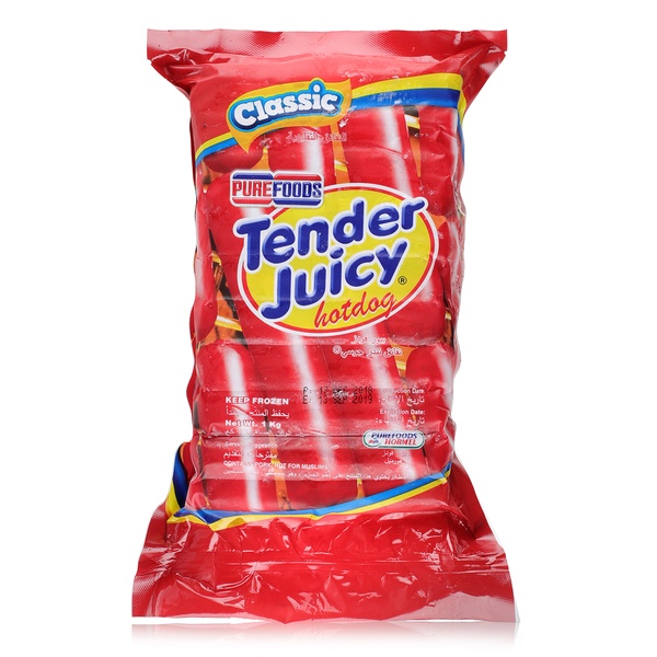 PureFoods Tender Juicy Hotdog Regular - 1kg