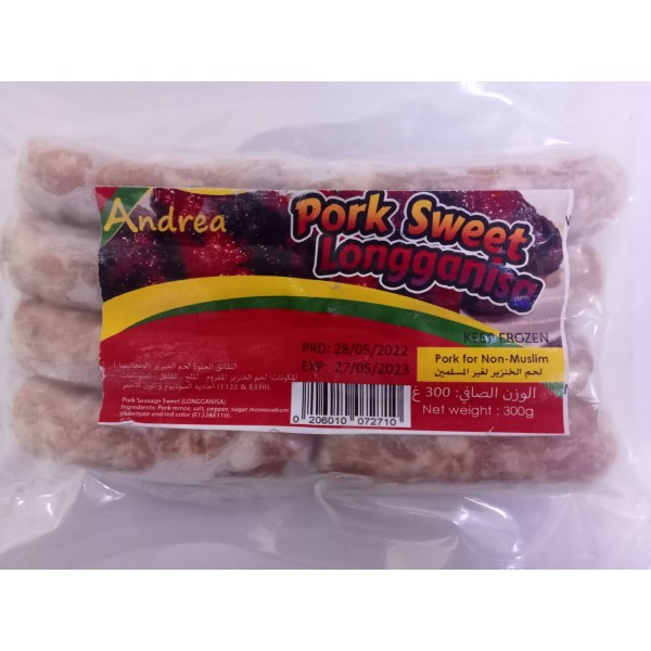 Andrea Pork Sweet Longanisa -300gm