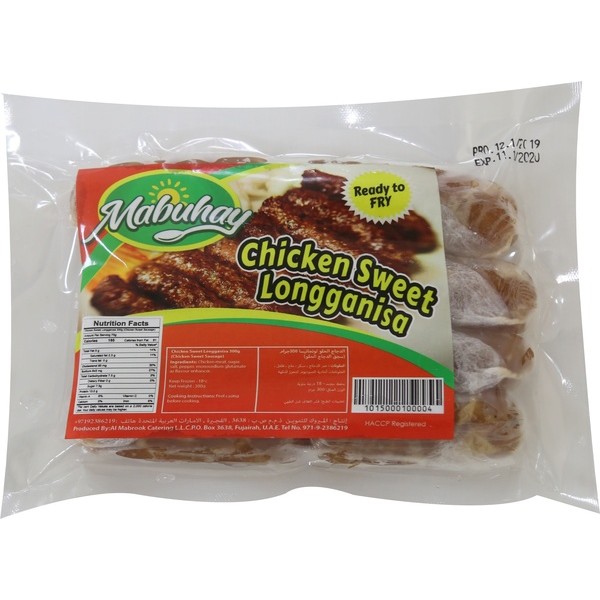 Mabuhay Chicken Sweet Longanisa -300gm